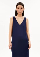 Armedangels Damen Kleid ÄRMELLOSES JERSEY-MIDI-KLEID tinted navy