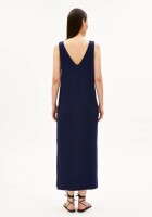 Armedangels Damen Kleid ÄRMELLOSES JERSEY-MIDI-KLEID tinted navy