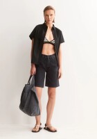 Armedangels Damen Shorts THALINAA JEANS ebony black