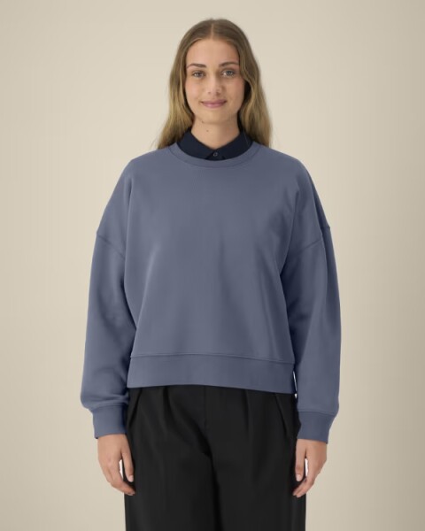 Stanley&Stella Damen Sweater Alma Blue Grey