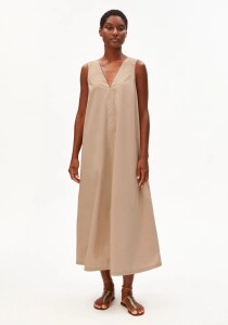 Armedangels Damen Kleid V-AUSSCHNITT POPLIN MAXI-KLEID...