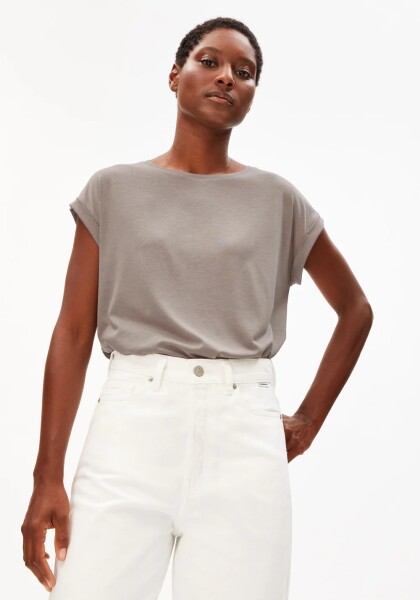 Armedangels Damen T-Shirt Jilaana seal grey