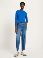 Lanius Damen T-Shirt U-Boot-Shirt mit 3/4 Arm lapis