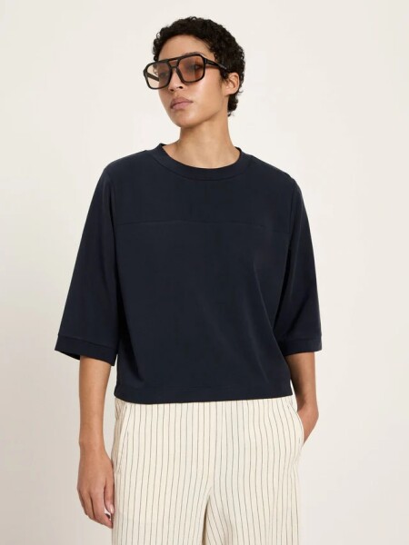 Lanius Damen T-Shirt Shirt aus TENCEL™ onyx