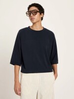 Lanius Damen T-Shirt Shirt aus TENCEL™ onyx
