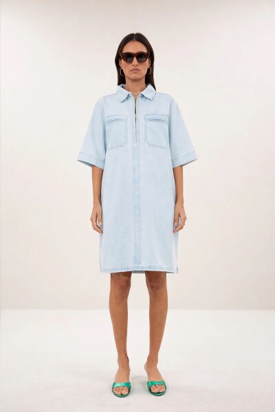 by bar Damen Kleid Philipe bleached denim