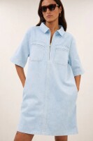 by bar Damen Kleid Philipe bleached denim