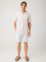 KnowledgeCotton Herren Shorts Chuck Twill Shorts 1050084 Ultimate Grey