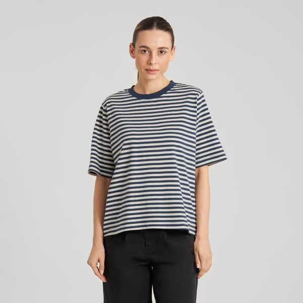 Dedicated Damen T-Shirt Vadstena stripes insignia blue