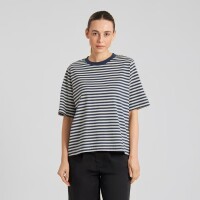 Dedicated Damen T-Shirt Vadstena stripes insignia blue