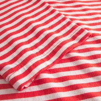 Dedicated Damen T-Shirt Vadstena stripes grenadine red