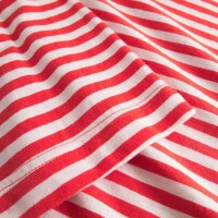 Dedicated Damen T-Shirt Vadstena stripes grenadine red