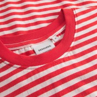 Dedicated Damen T-Shirt Vadstena stripes grenadine red M
