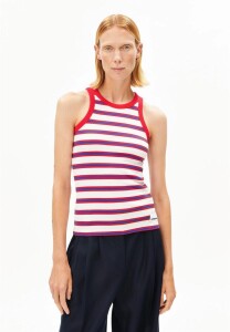 Armedangels Damen Top Kanitaa stripes light oatmilk-mars...