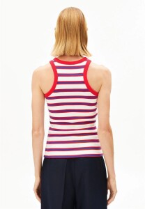 Armedangels Damen Top Kanitaa stripes light oatmilk-mars...