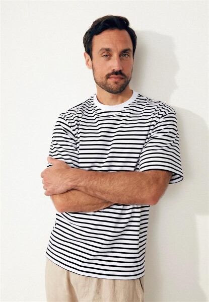 Givn Herren T-Shirt GB-Lasse Stripes black/white