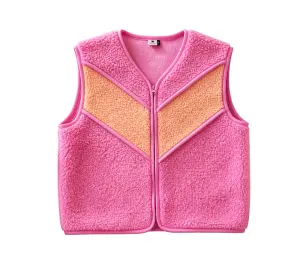 Alwero UNISEX Woll Weste Tide Bubble Gum / Apricot