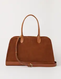 O My Bag Damen Handtasche Alma Cognac Suede Stromboli