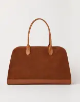 O My Bag Damen Handtasche Alma Cognac Suede Stromboli