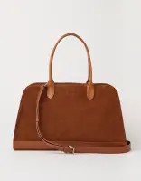 O My Bag Damen Handtasche Alma Cognac Suede Stromboli