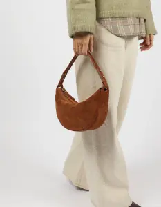 O My Bag Damen Handtasche LEO Short strap Cognac Suede