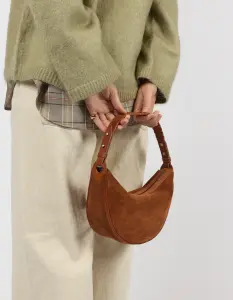 O My Bag Damen Handtasche LEO Short strap Cognac Suede