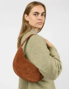 O My Bag Damen Handtasche LEO Short strap Cognac Suede