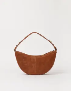 O My Bag Damen Handtasche LEO Short strap Cognac Suede