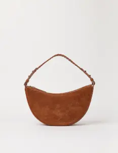 O My Bag Damen Handtasche LEO Short strap Cognac Suede