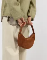 O My Bag Damen Handtasche LEO Short strap Cognac Suede