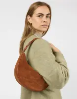 O My Bag Damen Handtasche LEO Short strap Cognac Suede