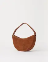 O My Bag Damen Handtasche LEO Short strap Cognac Suede