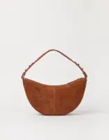 O My Bag Damen Handtasche LEO Short strap Cognac Suede