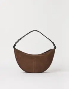 O My Bag Damen Handtasche LEO Short strap Chocolate Suede
