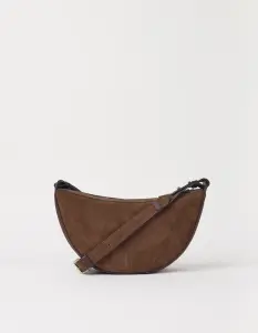 O My Bag Damen Handtasche LEO Crossbody Strap Chocolate Suede