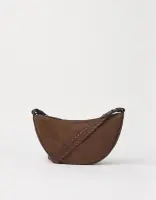 O My Bag Damen Handtasche LEO Crossbody Strap Chocolate Suede