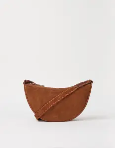 O My Bag Damen Handtasche LEO Crossbody Strap Cognac Suede