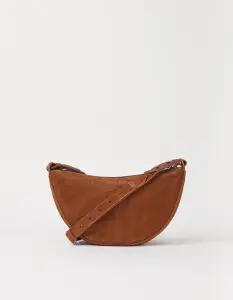 O My Bag Damen Handtasche LEO Crossbody Strap Cognac Suede