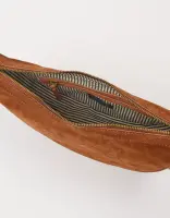 O My Bag Damen Handtasche LEO Crossbody Strap Cognac Suede