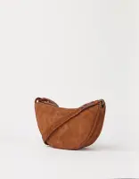 O My Bag Damen Handtasche LEO Crossbody Strap Cognac Suede