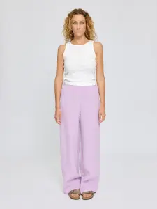 Mazine Damen Hose Wide Leg Linen Pants bright lavender
