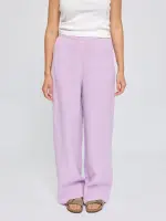 Mazine Damen Hose Wide Leg Linen Pants bright lavender