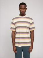 Mazine Herren T-Shirt Bold Striped T-Shirt offwhite / multicolor