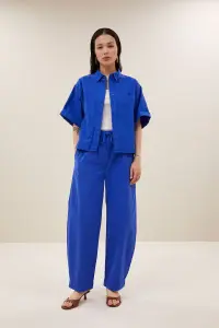 by bar Damen Bluse Novi azul blue