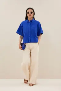 by bar Damen Bluse Novi azul blue
