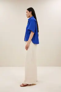 by bar Damen Bluse Novi azul blue