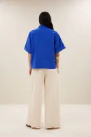 by bar Damen Bluse Novi azul blue