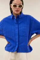 by bar Damen Bluse Novi azul blue