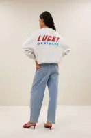 by bar Damen Sweater Bibi melange lucky everyday light grey melee
