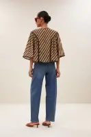 by bar Damen Bluse Davin manilla print